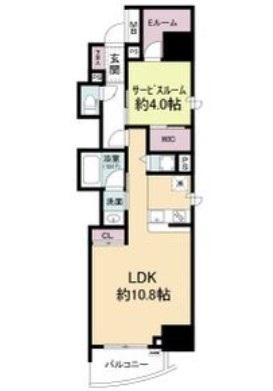 セレニテフラン本町(1LDK/3階)の間取り写真