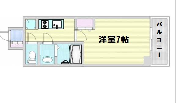 プレサンス大阪福島シエル(1K/3階)の間取り写真