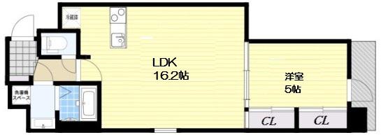 PARK LANE KUJO(1LDK/8階)の間取り写真
