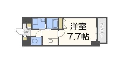 LA DOUCEUR梅田イースト(1K/2階)の間取り写真