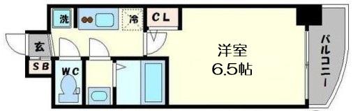 SERENITE谷四(1K/2階)の間取り写真