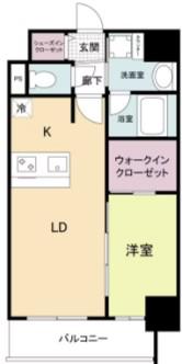 D.CLAREST本庄東FJRE(1LDK/10階)の間取り写真