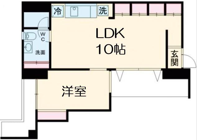 アーバンフラッツ湊町LA DOUCEUR湊町(1LDK/5階)の間取り写真