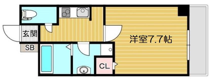 モンテノーム南堀江(1K/11階)の間取り写真