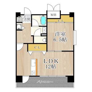 CITY SPIRE桜川Ⅰ(1LDK/3階)の間取り写真