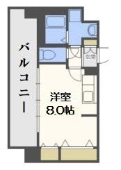 CASSIA福島駅前(ワンルーム/3階)の間取り写真