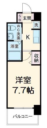 プライマル大阪天満宮(1K/4階)の間取り写真