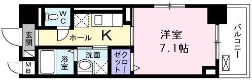 GARBO(1K/9階)の間取り写真