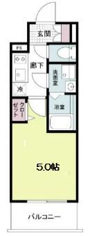 THE HUB MIYAKOJIMA(1K/7階)の間取り写真