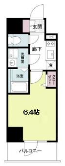 THE HUB MIYAKOJIMA(1K/9階)の間取り写真