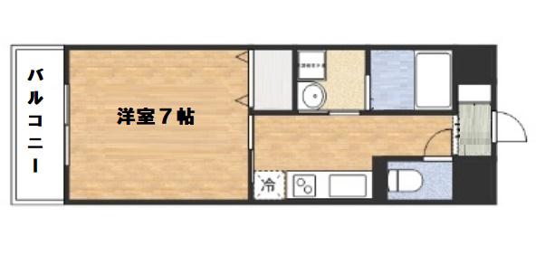 CASA・京橋(1K/9階)の間取り写真