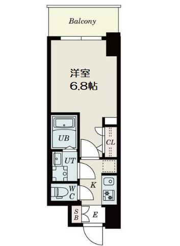 S-RESIDENCE難波大国町UNO(1K/9階)の間取り写真