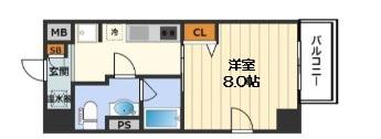 ラナップスクエア南森町NEXTSTAGE(1K/9階)の間取り写真