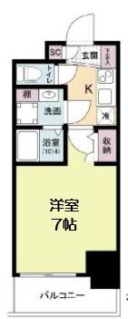 セレニテ難波リアン(1K/11階)の間取り写真