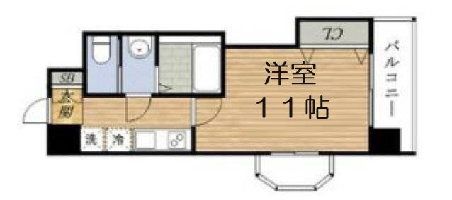 LUXE新大阪イースト2(1K/8階)の間取り写真