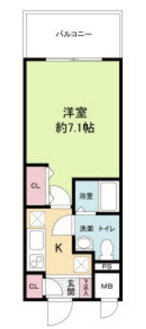 ラクラス新大阪(1K/5階)の間取り写真