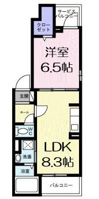 シトラス・T(1LDK/2階)の間取り写真
