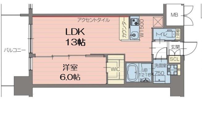プレジオ梅田(1LDK/7階)の間取り写真