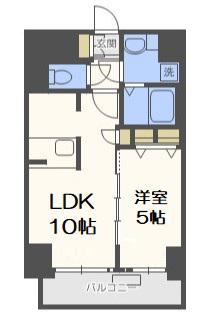 CAVANA梅田北(1LDK/15階)の間取り写真