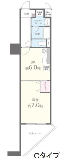 アプライズ西長堀(1DK/7階)の間取り写真