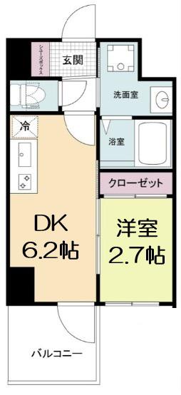 セレニテ新大阪グランデ ミリュー(1LDK/3階)の間取り写真