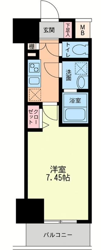 JMFレジデンス大阪福島(1K/3階)の間取り写真
