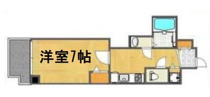 ALZA松ヶ枝(1K/2階)の間取り写真