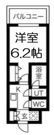 スプランディッド難波(1K/8階)の間取り写真