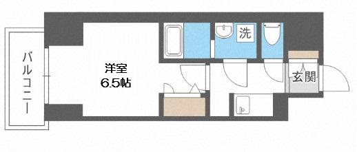 S-RESIDENCE福島玉川TRES(1K/12階)の間取り写真