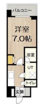 スプランディッドⅡ(1K/8階)の間取り写真