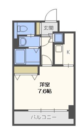 エイペックス中之島南(1K/9階)の間取り写真