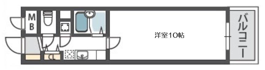 フィレンツェ(1K/10階)の間取り写真