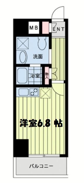 ルネ日本橋アネーロ(ワンルーム/11階)の間取り写真