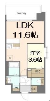 ALIVIS浪速東SOL TERRACE(1LDK/4階)の間取り写真