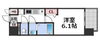 プレサンス大正フレンジ(1K/4階)の間取り写真