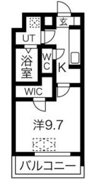 スプランディッド新大阪DUE(1K/3階)の間取り写真