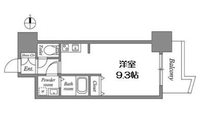 ADWRESIDENCE松屋町(ワンルーム/10階)の間取り写真