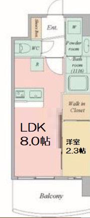 セレニテ梅田北グランデ(1LDK/13階)の間取り写真