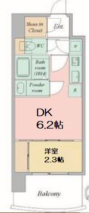 セレニテ梅田北グランデ(1DK/13階)の間取り写真