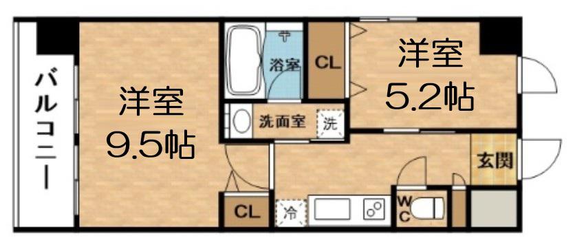 ノース VILLAGE BIRTH PLACE(2K/7階)の間取り写真