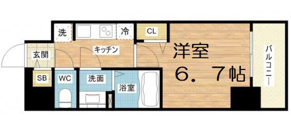 プレサンス梅田北ディア(1K/3階)の間取り写真