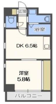 ビエラ江戸堀(1DK/4階)の間取り写真