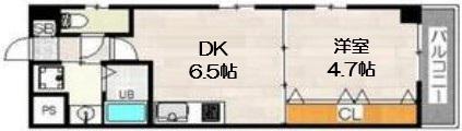 ビエラ江戸堀(1DK/7階)の間取り写真