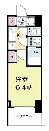 WORVE大阪本町(1K/10階)の間取り写真