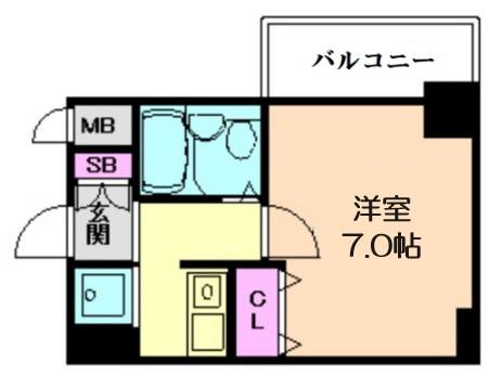 エスリード野田(1K/11階)の間取り写真