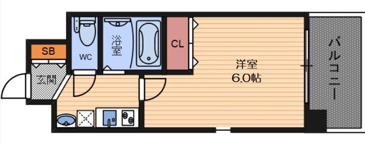 レオンコンフォート新梅田Ⅱ(1K/7階)の間取り写真