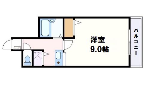 ヴェローナI(1K/10階)の間取り写真