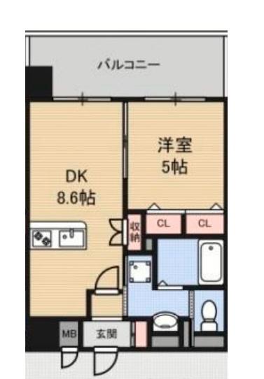 LUXE新大阪1(1DK/7階)の間取り写真