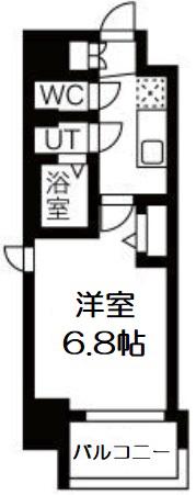 フォーリアライズ難波南レーヴ(1K/5階)の間取り写真