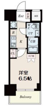 セレニテ本町リアン(1K/12階)の間取り写真